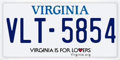 VA license plate VLT5854