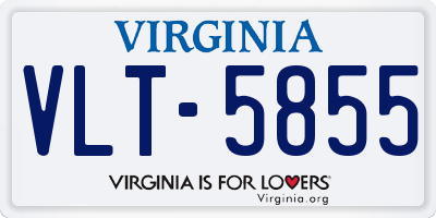 VA license plate VLT5855