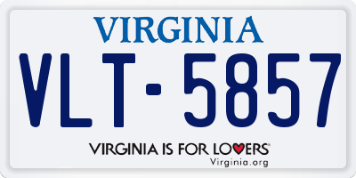 VA license plate VLT5857