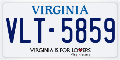 VA license plate VLT5859