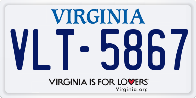 VA license plate VLT5867