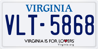 VA license plate VLT5868