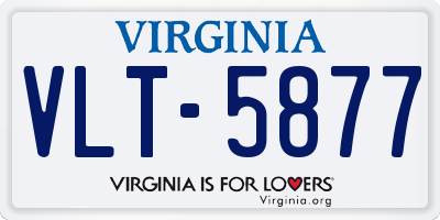 VA license plate VLT5877