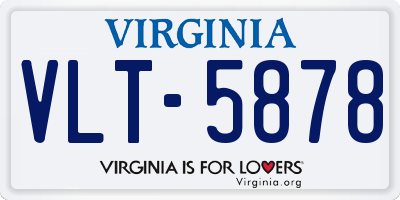 VA license plate VLT5878