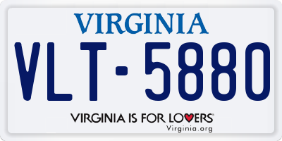 VA license plate VLT5880