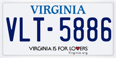 VA license plate VLT5886