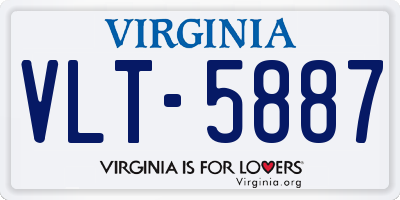 VA license plate VLT5887