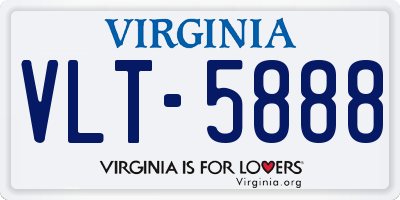 VA license plate VLT5888