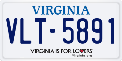 VA license plate VLT5891