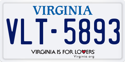 VA license plate VLT5893