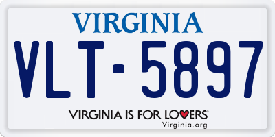 VA license plate VLT5897