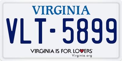 VA license plate VLT5899