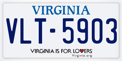 VA license plate VLT5903