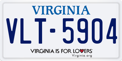 VA license plate VLT5904