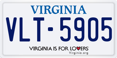 VA license plate VLT5905