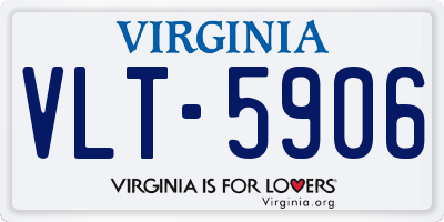 VA license plate VLT5906