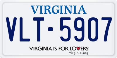 VA license plate VLT5907