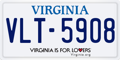VA license plate VLT5908