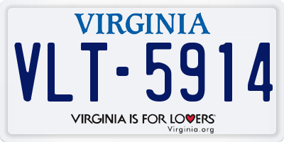 VA license plate VLT5914