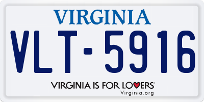 VA license plate VLT5916