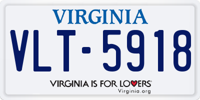 VA license plate VLT5918