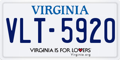 VA license plate VLT5920