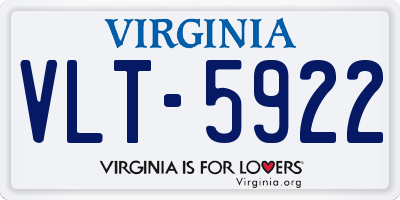 VA license plate VLT5922