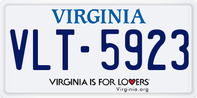 VA license plate VLT5923