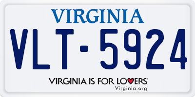 VA license plate VLT5924