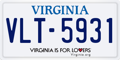 VA license plate VLT5931