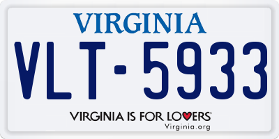 VA license plate VLT5933