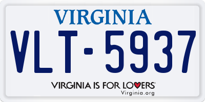 VA license plate VLT5937