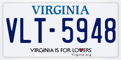 VA license plate VLT5948