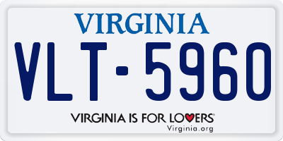 VA license plate VLT5960