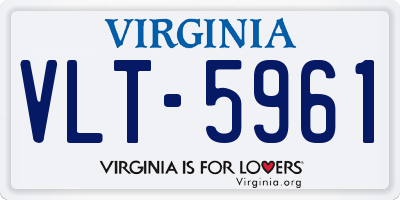 VA license plate VLT5961