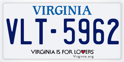 VA license plate VLT5962