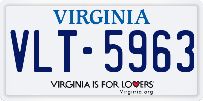 VA license plate VLT5963
