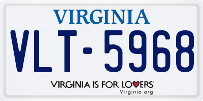 VA license plate VLT5968
