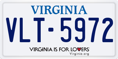 VA license plate VLT5972