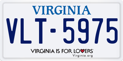 VA license plate VLT5975