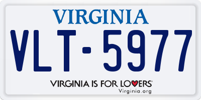 VA license plate VLT5977