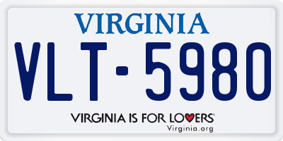 VA license plate VLT5980