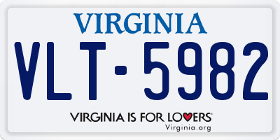 VA license plate VLT5982
