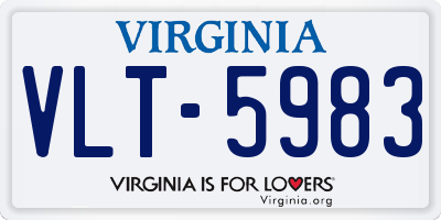 VA license plate VLT5983