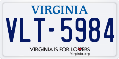 VA license plate VLT5984