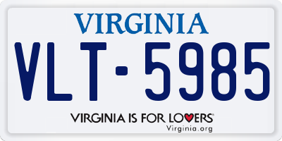 VA license plate VLT5985