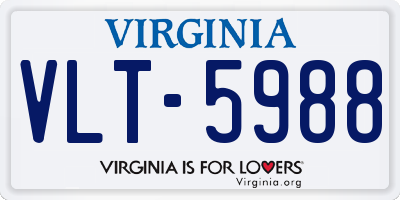 VA license plate VLT5988