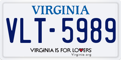 VA license plate VLT5989