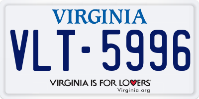 VA license plate VLT5996
