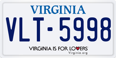 VA license plate VLT5998